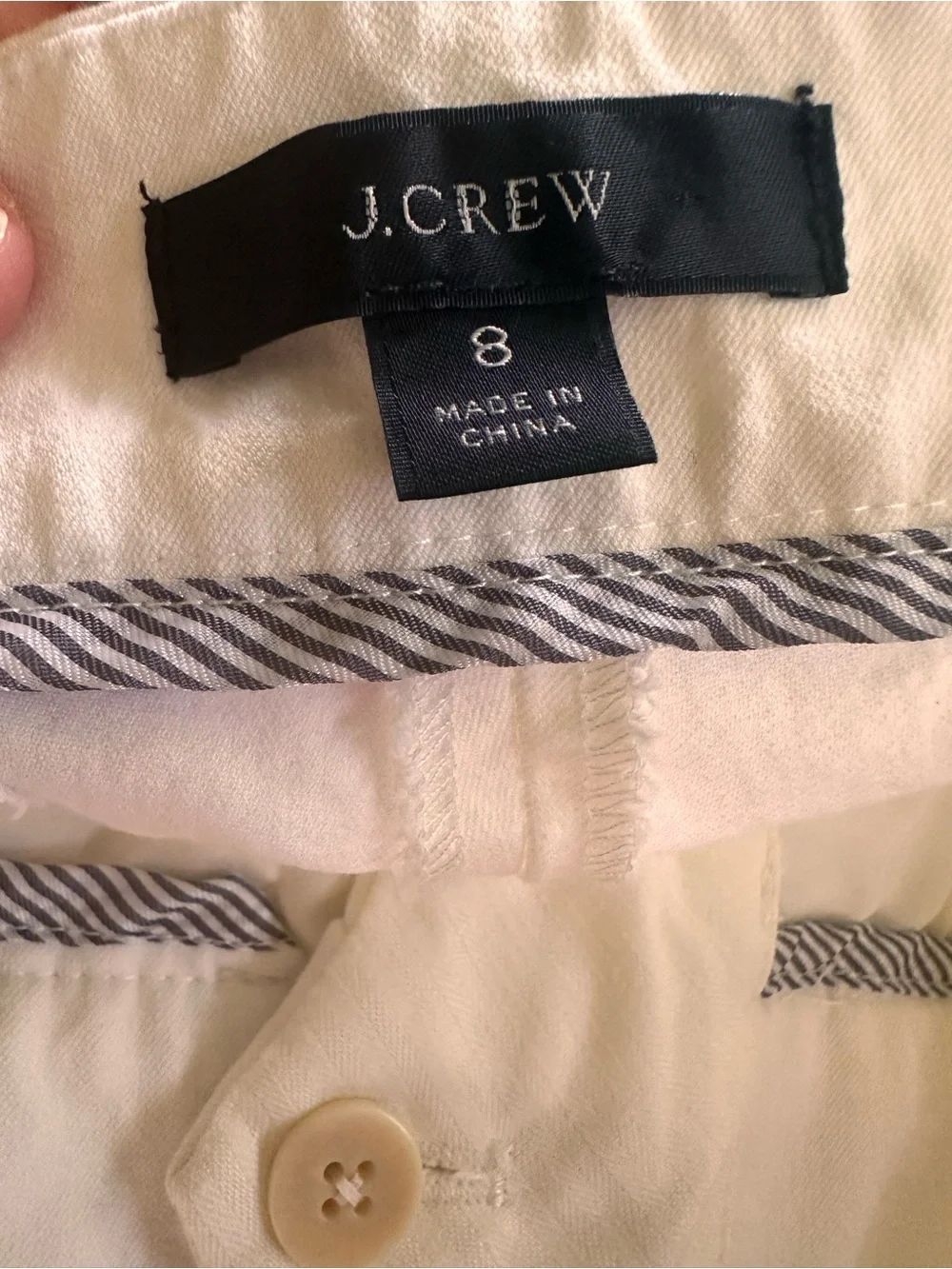 J.Crew Ivory Kick Flare Crop Pants Size 8 Stretch Cotton Blend